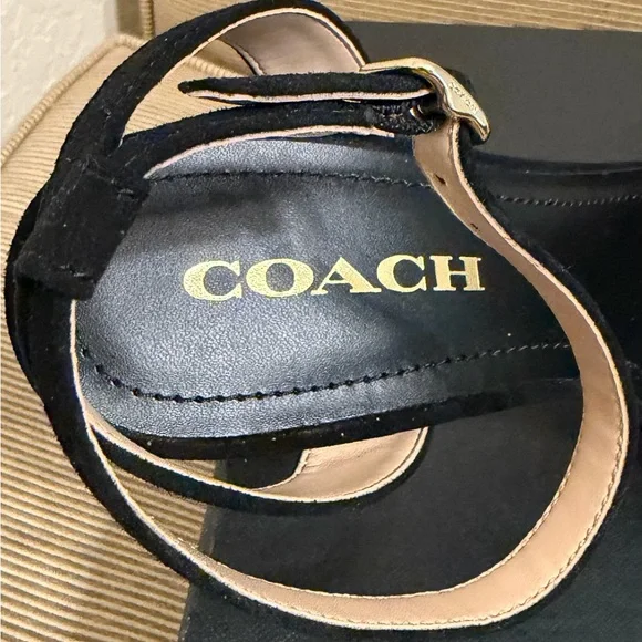 🔥NWT COACH Women's Regina Ankle Strap Sandals in Black - Size 8.5 - Picture 12 of 16